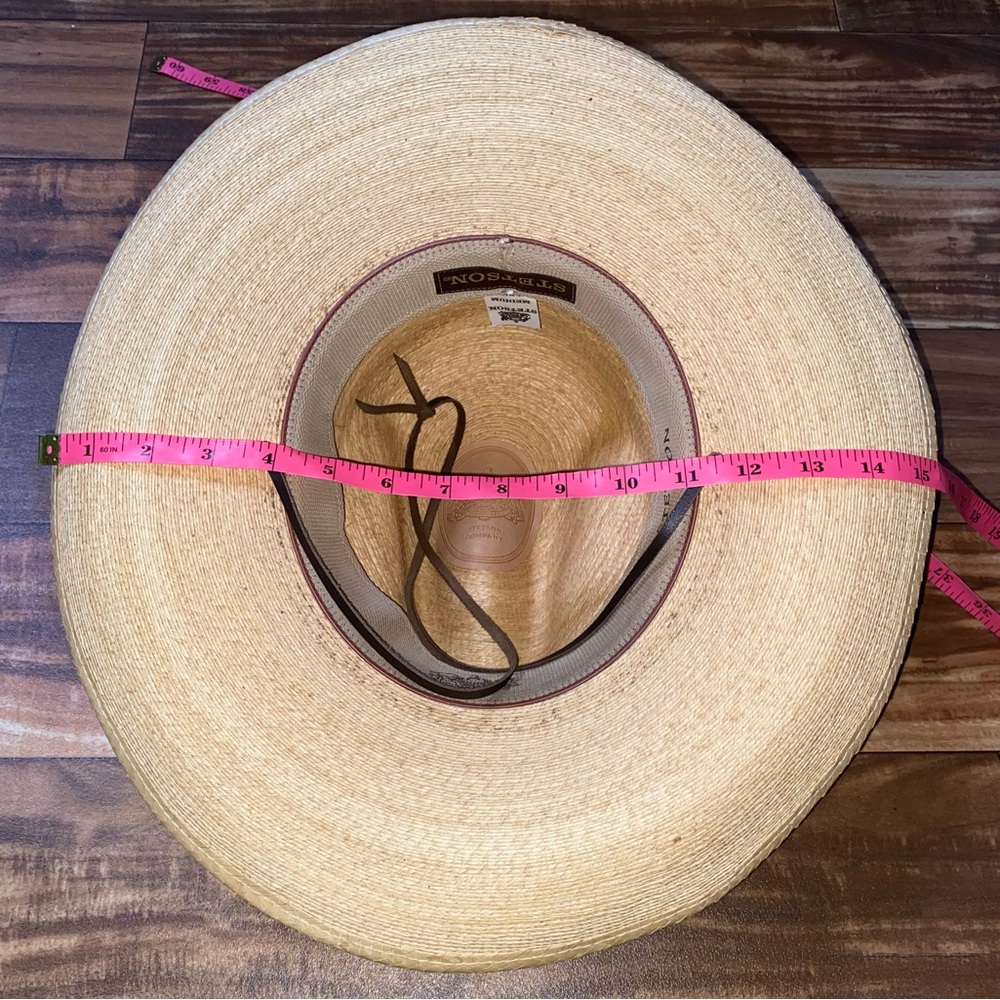 Stetson • Bryce Palm Leaf Straw Gus Western Hat - Picture 8 of 12